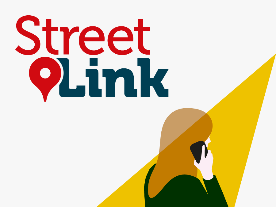 The Street Link logo - the app that can be used to report a person who is sleeping rough to the appropriate charity
