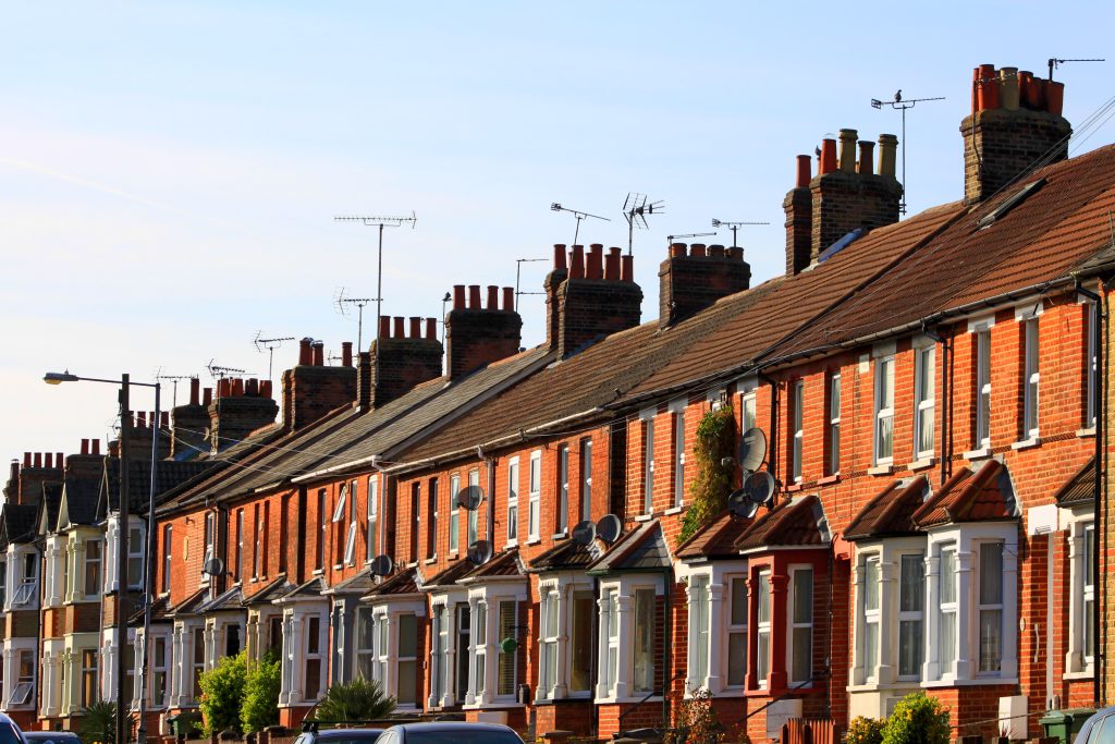 row of terrace houses