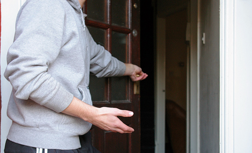 renter opening a door