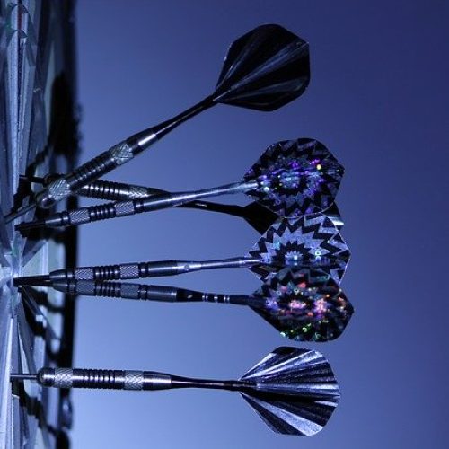Darts on a dart board