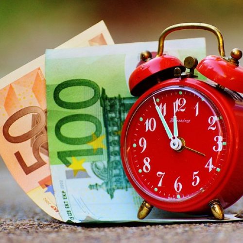 Money and a clock